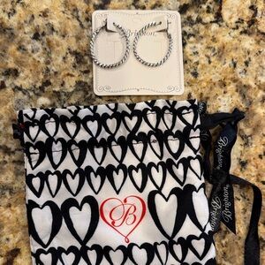 Brighton Twisted Silver Hoop Earrings